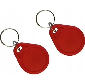 Přívěsek Na Klíče červená - 2 kusy IC S50 13,56MHz - programovatelná