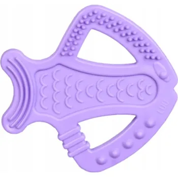 LUU KIDS Senzorické kousátko pro děti a kojence GIGI THE FISH FIALOVÁ 4 m+