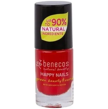 Lak na nehty Benecos Happy Nails pečující lak na nehty odstín Vintage Red 5 ml