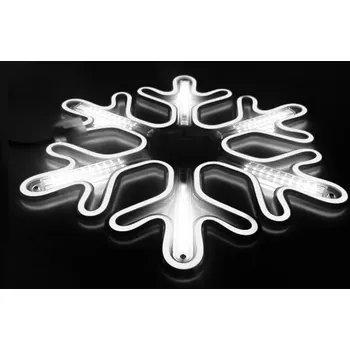 Vánoční dekorace Vánoční LED neonové osvětlení, vločka 40 cm bílá