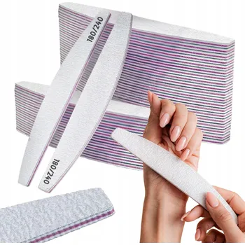 PILNÍK NA NEHTY 180/240 HALF-MOON ZEBRA SADA 30 KS OBOUSTRANNÝ