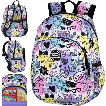 Školní batoh Batoh CoolPack jednokomorový, vícebarevný, s odrazkami
