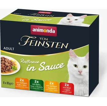 Krmivo pro kočku Animonda Raffinesse Adult Mixpack mokré krmivo pro kočky 8x85g