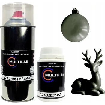 Barva ve spreji Lak ve spreji na figurky, skleněné a keramické ozdoby RAL 7022 POLOMAT