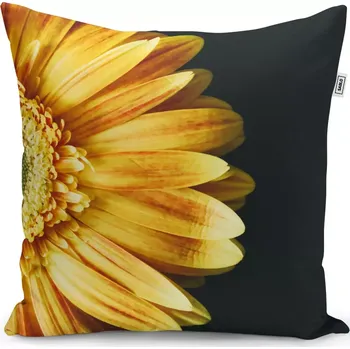 Polštář Sablio Polštář žlutá gerbera - 40x40 cm