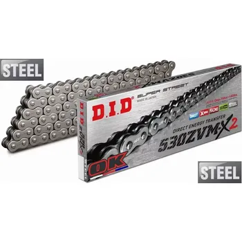 Řetězová sada pro motocykl D.I.D (Japonsko) Řetěz DID 530ZVM-X2 - STEEL - X-ring - 120 článků