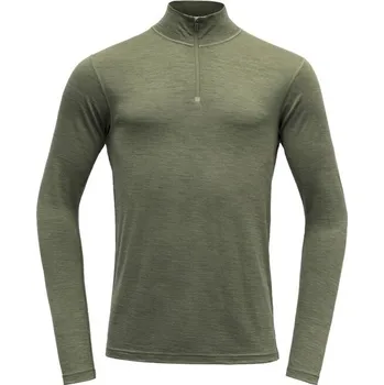 Pánské termoprádlo Devold® Funkční triko Zip Neck Breeze Merino 150 Devold®, Barva: Camo green, Velikost: M