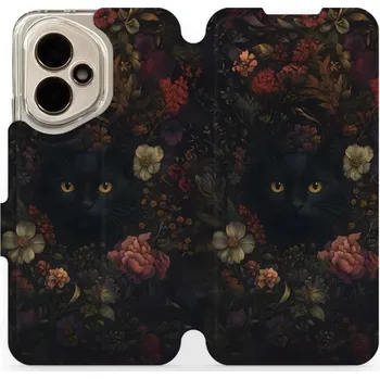 Pouzdro na mobilní telefon Flipové pouzdro Mobiwear - Honor 400 - V161S Temné kočky (Knížkové flip pouzdro, obal, kryt na mobil Honor 400 - V161S Temné kočky, materiál Umělá kůže + TPU - ochrana 360°, stojánek, silikonová vanička, magnetické zavírání)