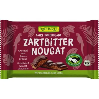 Čokoláda Rapunzel Čokoláda hořká s nugátem BIO 100 g