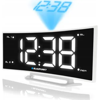 Budík Rádio Blaupunkt FM s budíkem a USB projektorem, bílé
