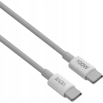 Datový kabel Kabel VIDVIE USB typ C - USB typ C 1 m bílý