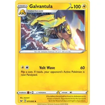 Sběratelská karetní hra Galvantula 071/202 - Sword & Shield Typ karty: Non-Holo