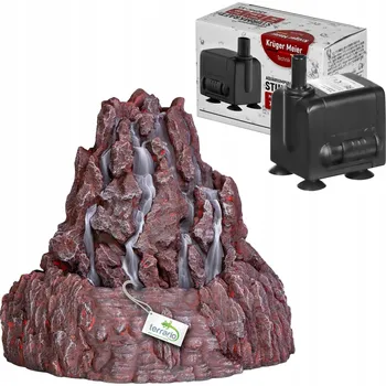 Zvlhčovač vzduchu FONTÁNA VULKÁN DO TERÁRIA S ČERPADLEM ZVLHČOVAČ ZVYŠUJE VLHKOST SADA