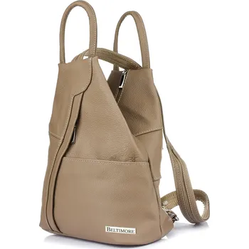 Kabelka Batoh kožený dámský elegantní kabelka 2v1 trojúhelník prostorný Beltimore