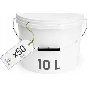 Dóza na potraviny Garronda Kbelík s víkem 10 L na potraviny, bílý - SADA 50 kusů