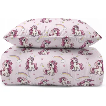 Povlečení Dětské Povlečení 140x200 Jednorožec Unicorn Růžové XOXO Dreams