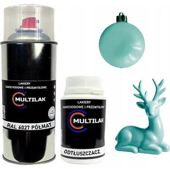 Barva ve spreji Lak ve spreji na figurky, skleněné a keramické ozdoby RAL 6027 POLOMAT