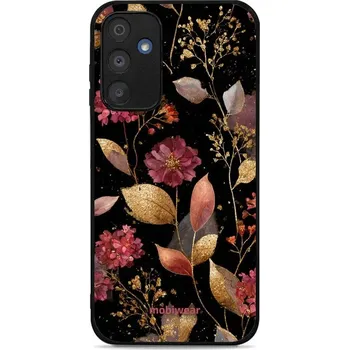 Pouzdro na mobilní telefon Lesklý kryt Mobiwear Glossy - Samsung Galaxy A56 5G - G171G Zlatavé lístky a květy (Prémiové lesklé pouzdro, obal, kryt Mobiwear Glossy na mobil Samsung Galaxy A56 5G - G171G Zlatavé lístky a květy, materiál Plast + TPU silikon - krytí po všech stranách,)
