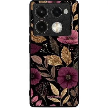Pouzdro na mobilní telefon Lesklý kryt Mobiwear Glossy - Infinix Note 40 Pro Plus - G170G Fialová kvítka (Prémiové lesklé pouzdro, obal, kryt Mobiwear Glossy na mobil Infinix Note 40 Pro Plus - G170G Fialová kvítka, materiál Plast + TPU silikon - krytí po všech stranách,)