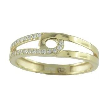 Prsten Zlatý prsten s kamenem ze žlutého zlata