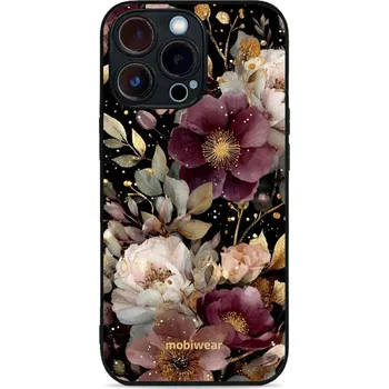 Pouzdro na mobilní telefon Lesklý kryt Mobiwear Glossy - Apple iPhone 13 Pro - G169G Zlatavé kvítky (Prémiové lesklé pouzdro, obal, kryt Mobiwear Glossy na mobil Apple iPhone 13 Pro - G169G Zlatavé kvítky, materiál Plast + TPU silikon - krytí po všech stranách, neošoupatelný potisk