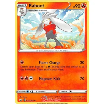 Sběratelská karetní hra Raboot 032/202 - Sword & Shield Typ karty: Non-Holo