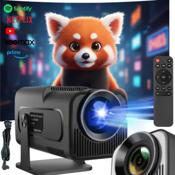 Projektor Projektor Přenosný Android Smart Mini TV 4K LED Projektor s reproduktorem, WiFi