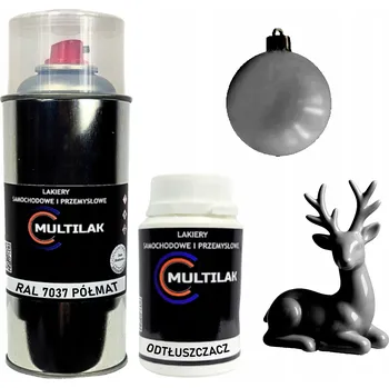 Barva ve spreji Lak ve spreji na figurky, skleněné a keramické ozdoby RAL 7037 POLOMAT