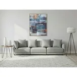 Pohovka světle šedá polyesterová tkanina čalounění 3místná s dalšími polštáři obývací pokoj Beliani