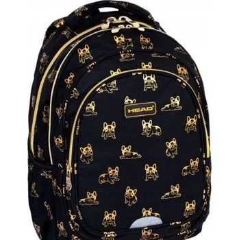 Školní batoh vícekomorový Head černý, odstíny žluté a zlaté 23 l