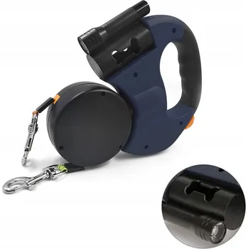 Vodítko pro psa DVOJITÉ VODÍTKO PRO DVA PSY S SVÍTILNOU