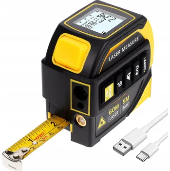 metr LASEROVÝ METR 3 V 1 S PÁSMEM, LASEREM, PODSVÍCENÝ DISPLEJ, ODOLNÉ ABS POUZDRO