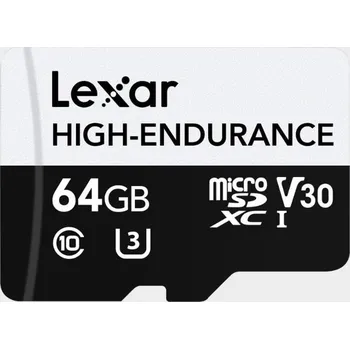 Paměťová karta Lexar microSDXC High-Endurance UHS-I/U3/10 R100/W35 (V30) 64GB