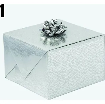 Balící papír Balící dárkový vánoční papír P2_METAL_OG_9 Stříbrný Varianta: 5