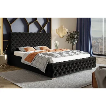 Ložnicová sestava Čalouněná postel Bed 12 box rozměr 90x200 vyberte barvu nohou Nohy bílé vyberte rošt Dřevěný rošt