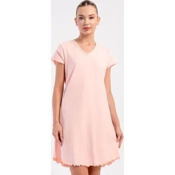 Dámské noční prádlo Dámská noční košile s krátkým rukávem Vienetta Secret Sandra světle modrá S