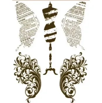 Dětské razítko Gelová razítka - Motýlí křídla, krejčovská panna