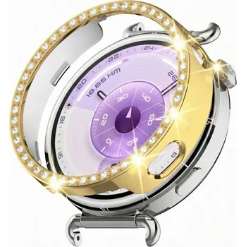 Pouzdro na mobilní telefon LESKLÉ POUZDRO PRO HUAWEI WATCH GT6 41 MM GT 6 41 MM SE ZLATÝMI KRYSTALY