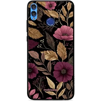 Pouzdro na mobilní telefon Lesklý kryt Mobiwear Glossy - Honor 8X - G170G Fialová kvítka (Prémiové lesklé pouzdro, obal, kryt Mobiwear Glossy na mobil Honor 8X - G170G Fialová kvítka, materiál Plast + TPU silikon - krytí po všech stranách, neošoupatelný potisk, tenké provedení,)