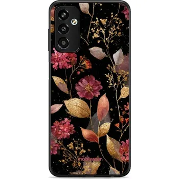Pouzdro na mobilní telefon Lesklý kryt Mobiwear Glossy - Samsung Galaxy M13 - G171G Zlatavé lístky a květy (Prémiové lesklé pouzdro, obal, kryt Mobiwear Glossy na mobil Samsung Galaxy M13 - G171G Zlatavé lístky a květy, materiál Plast + TPU silikon - krytí po všech stranách,)