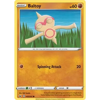 Karetní hra Baltoy 102/202 - Sword & Shield Typ karty: Non-Holo