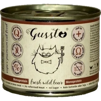 Krmivo pro kočku Gussto mokré krmivo pro zvěřinu 0,2 kg