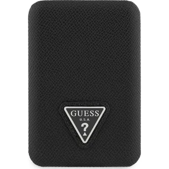 Powerbanka Guess Pu Grained Tiangle Logo MagSafe Powerbanka 5000mAh Black