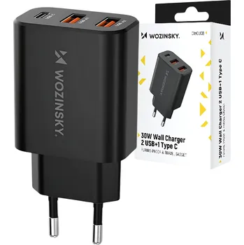 Rychlá USB síťová nabíječka 30W kostka pro telefon, napájecí adaptér USB typ C