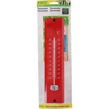 Domácí teploměr Teploměr Kinzo VENKOVNÍ TEPLOMĚR ZA OKNO červený