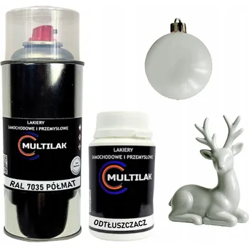 Barva ve spreji Lak ve spreji na figurky, skleněné a keramické ozdoby RAL 7035 POLOMAT