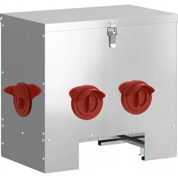 Pro ptáka Krmítko pro slepice Stříbrné 60,5 x 29 x 51 cm Ocel Pozinkovaná