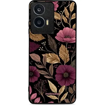 Pouzdro na mobilní telefon Lesklý kryt Mobiwear Glossy - Motorola Moto G24 - G170G Fialová kvítka (Prémiové lesklé pouzdro, obal, kryt Mobiwear Glossy na mobil Motorola Moto G24 - G170G Fialová kvítka, materiál Plast + TPU silikon - krytí po všech stranách, neošoupatelný potisk,)