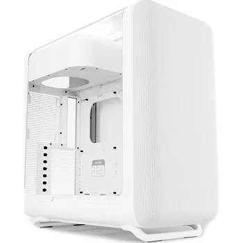 PC skříň HYTE X50 Snow White Skříň, Middle tower, bez zdroje, ATX, 1× USB-C, 2× USB 3.0, 3,5mm combo jack, micro-mesh panel, laminované akustické sklo, bílá CS-HYTE-X50G-WW