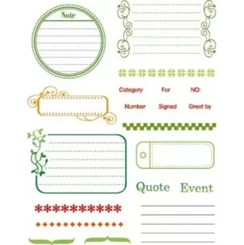 Dětské razítko Gelová razítka - popisky Scrapbooking